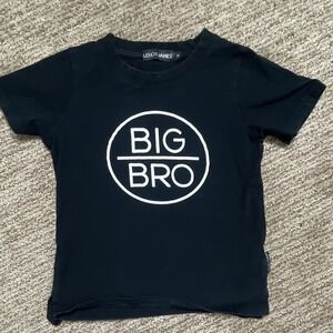 Lenox James Unisex Baby & Toddler T-Shirt 5T Black BIG BRO Graphic Crew